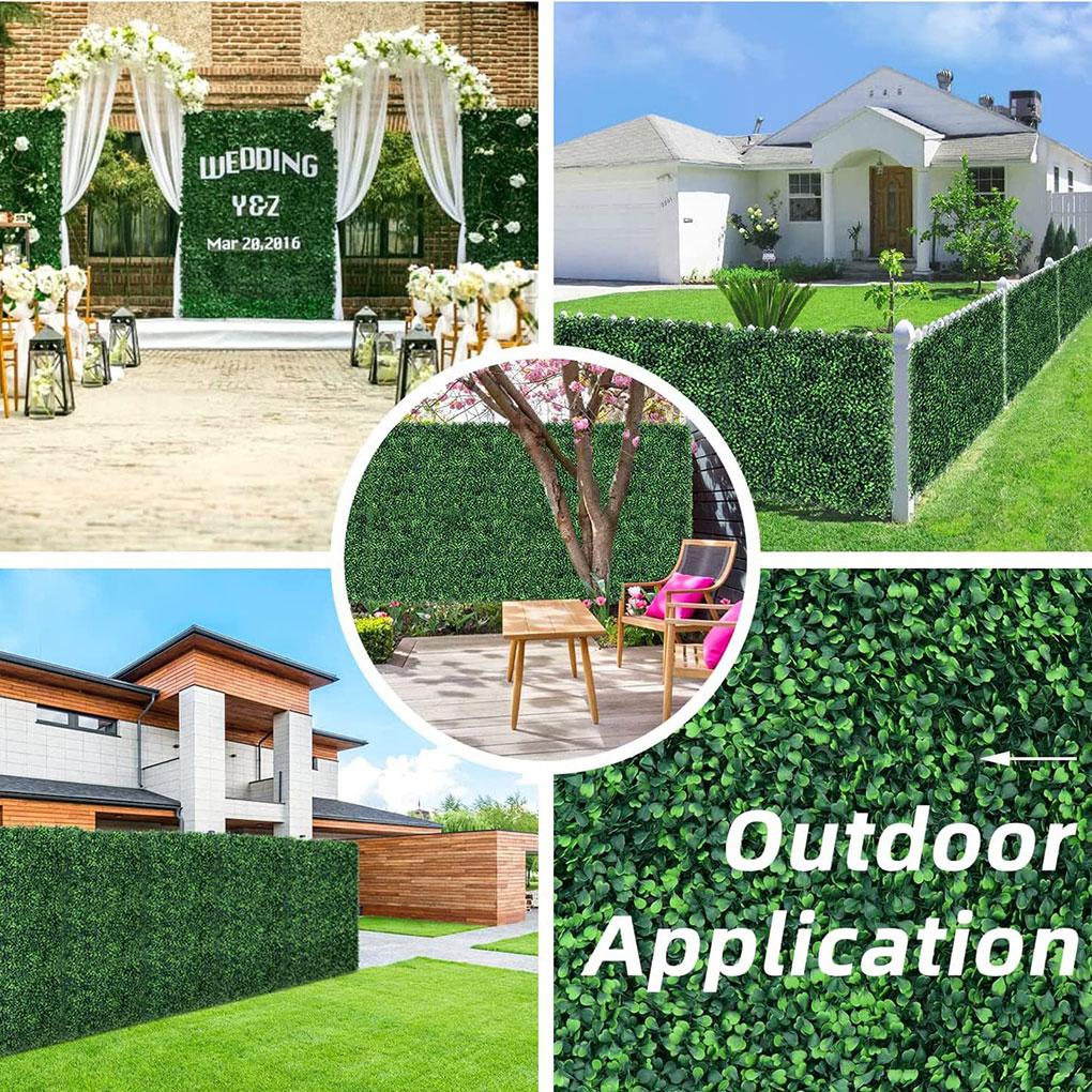 6 Stück Künstliche Efeu Blätter Heckenpaneele Für Sichtschutzzaun Innen Außen Künstliche Wandpaneele