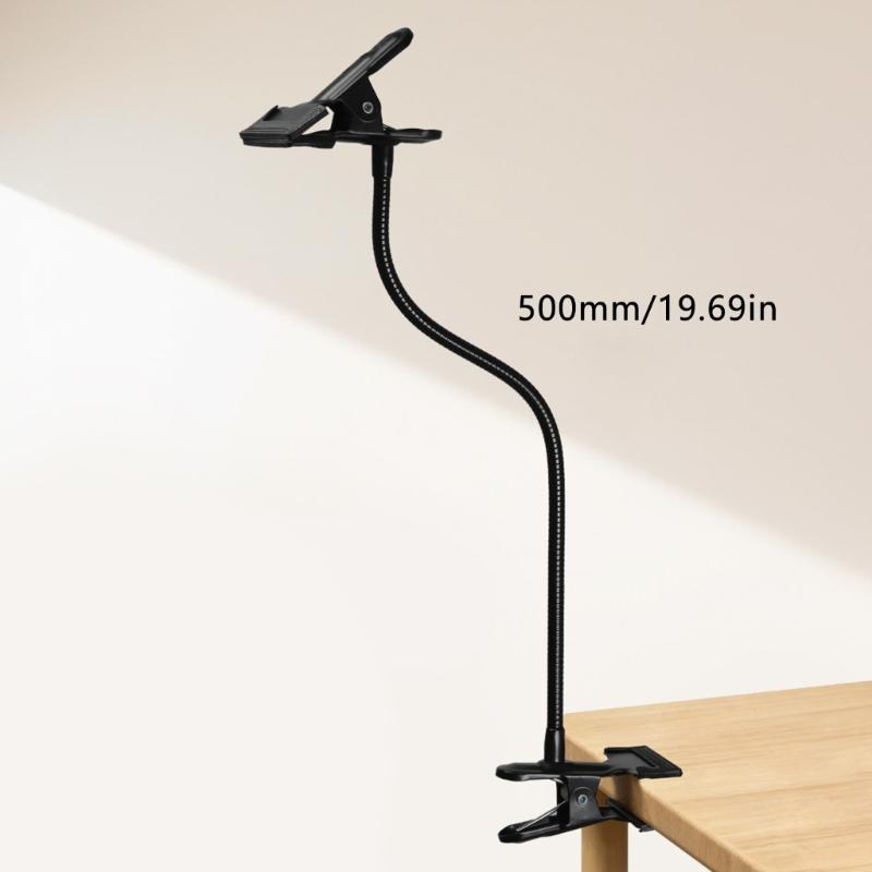 Flexible Metal Hose with Plastic Clamp and AntiSlip Pad Stand for Securely Mounting Microphones Hair Dryers Small Fan