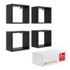 Cube Wall Hanging Shelves, 4 Pieces - No. 30 White