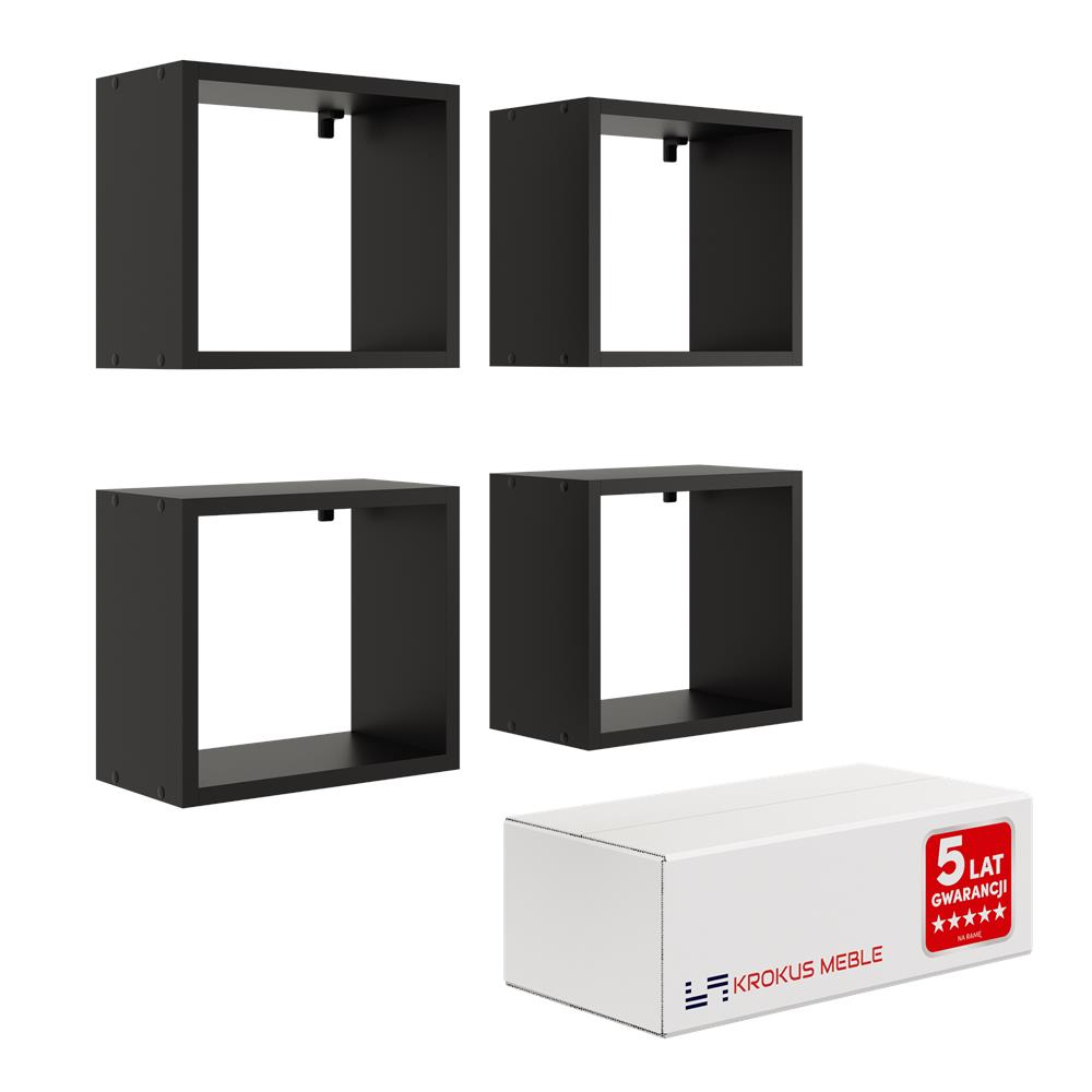 Cube Wall Hanging Shelves, 4 Pieces - No. 30 White