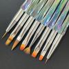 8pcs/set Aurora Acrylic Nail Art Painting Pens for Nail Design Soft Slender Brush Gradient Gel Drawing DIY Brush