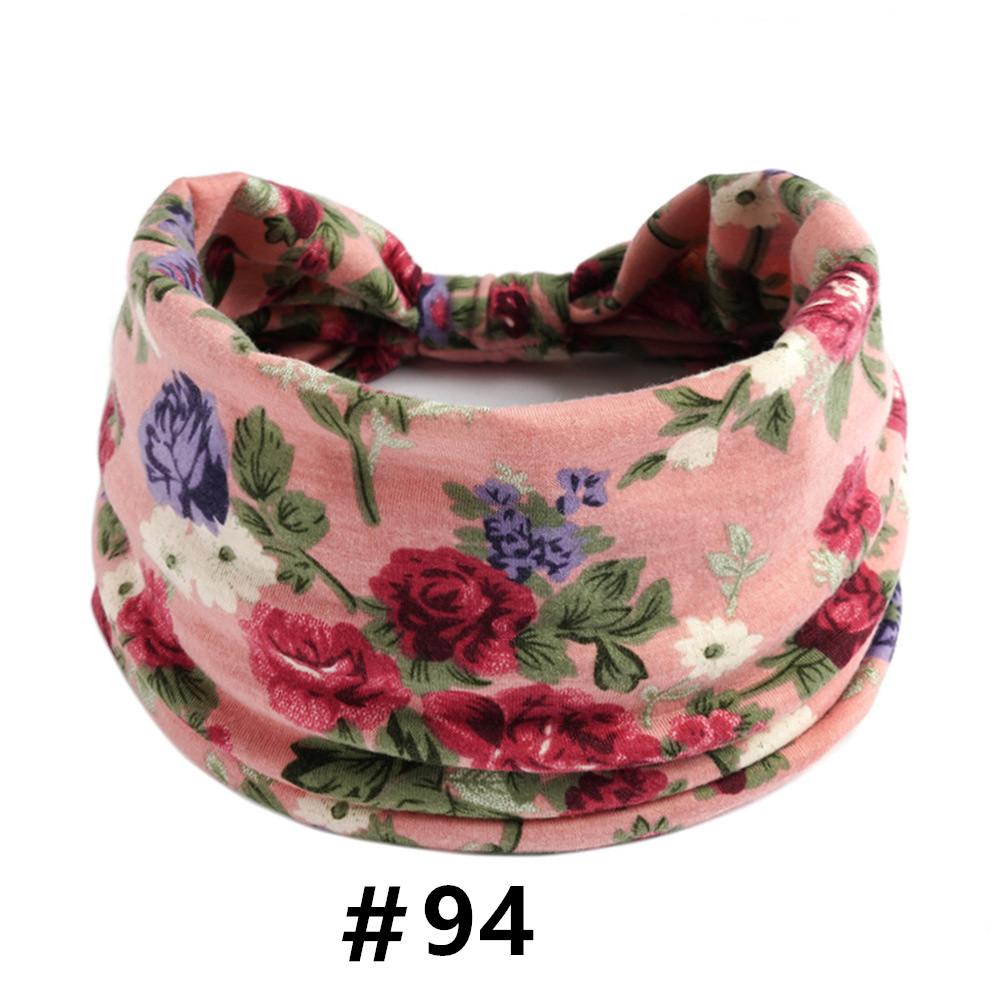 Damen Boho Stirnbänder Baumwolle Breite Turban Headwraps Rutschfeste Stretch Spa Haarbänder Workout Yoga Stirnbänder Bandage Running Bandana Haarschmuck