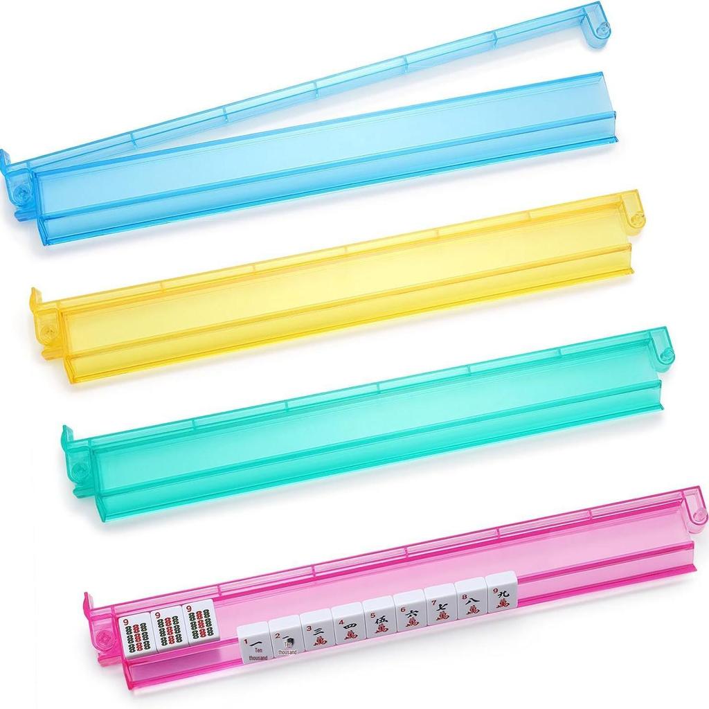 American Mahjong Rack Set with 17.5" Push Ruler and Storage Bag