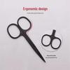 Exquisite Fashion Stainless Steel Round Head Nose & Eyebrow Scissors for Beauty, Trimming False Eyelashes, and Swim-Ready Sandblasting.