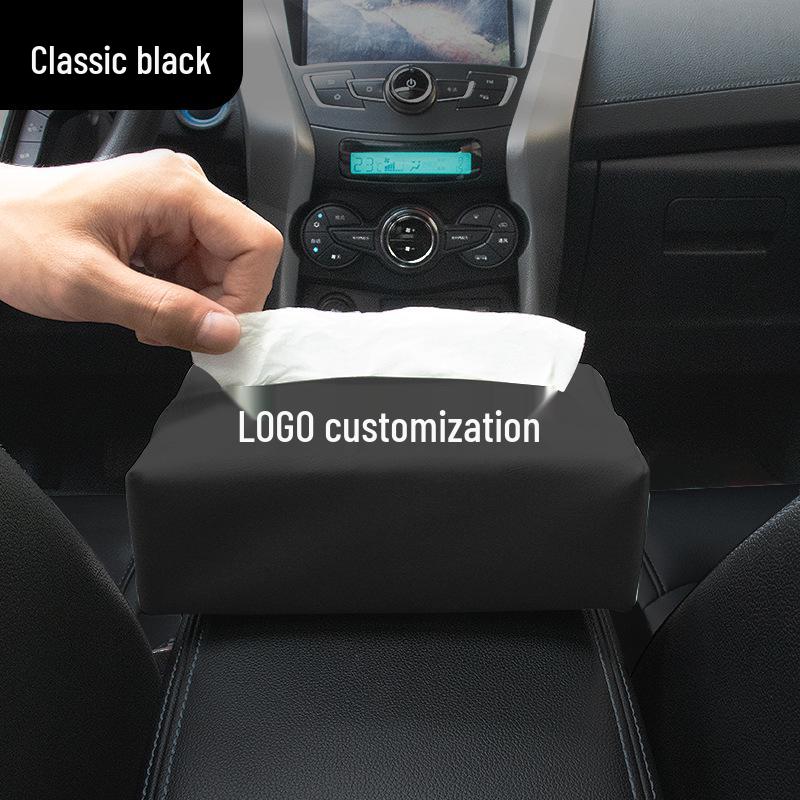 Volvo Leather Car Tissue Box & Seat Back Bag