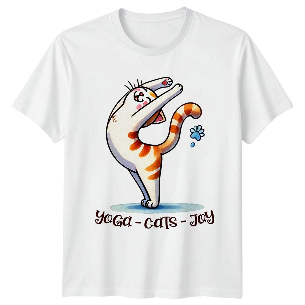 Yoga Cats Joy Funny Cat Pose Graphic TShirt Unisexs Unisexs Fitness S