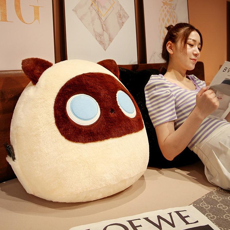 Cartoon Dumpling Cat Throw Pillow Plush Toy Cat Doll Office Waist Cushion Girl Soothing Rag Doll