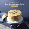 Piping Table Stainless Steel Speed Long Metal Baking Tool, Piping Table 30cm Cake Turntable