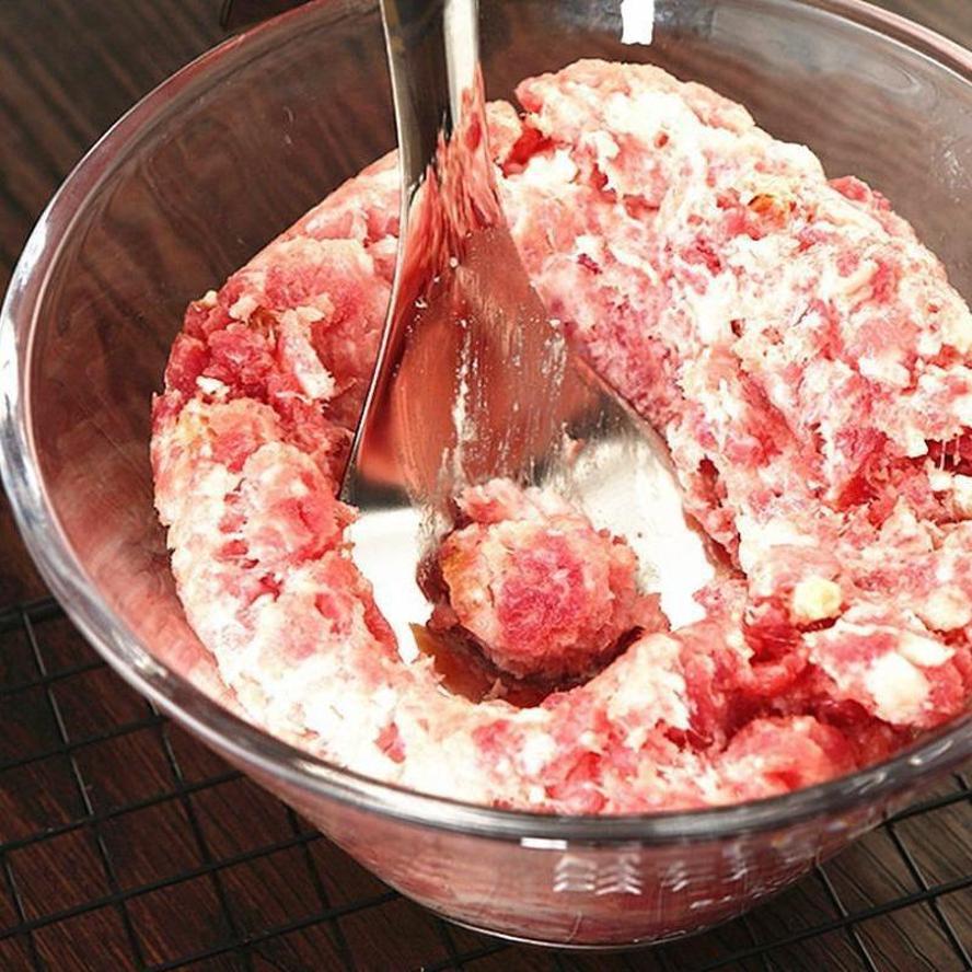 Non-Stick Meatball Maker Spoon Meat Baller With Elliptical Leakage Hole Stainless Steel Meat Ball Mold Kitchen Gadget Meat Tools