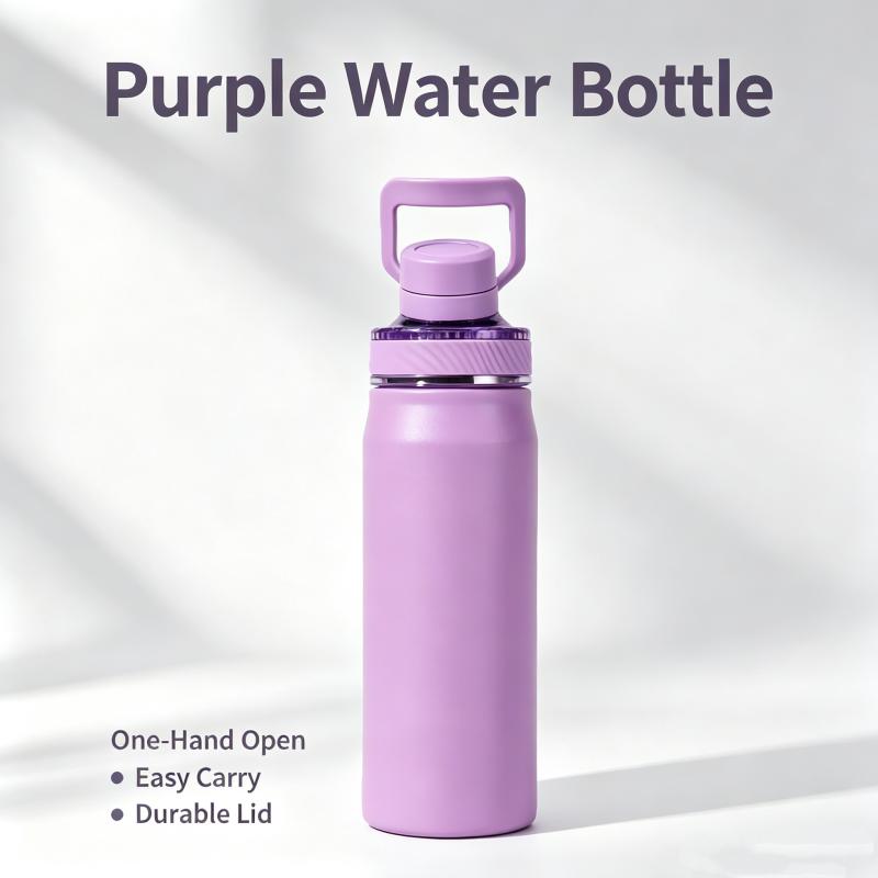 1PCS Outdoor Camping Sports Insulated Bottle 600ML Large Capacity Stainless Steel Direct Drinking Cycling Water Bottle Portable