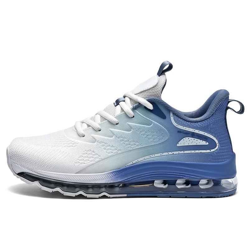 Men's full palm fly-woven air cushion extra large size sports rubber wear-resistant sports and leisure shoes men's shoes breathable running shoes