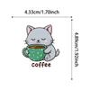 56PCS Animal Coffee PVC Sticky Sticker Aesthetic DIY Colored Decoration Scrapbooking Hand Accounting Supplies for Kids