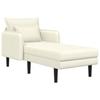 Large Chaise Lounge Cream Corduroy