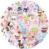 50 Cartoon Animals Family Ice Cream Style Graffiti Stickers Guitar Notebook Suitcase DIY Waterproof Stickers