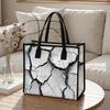 Crack Pattern Tote Bag for Daily Use
