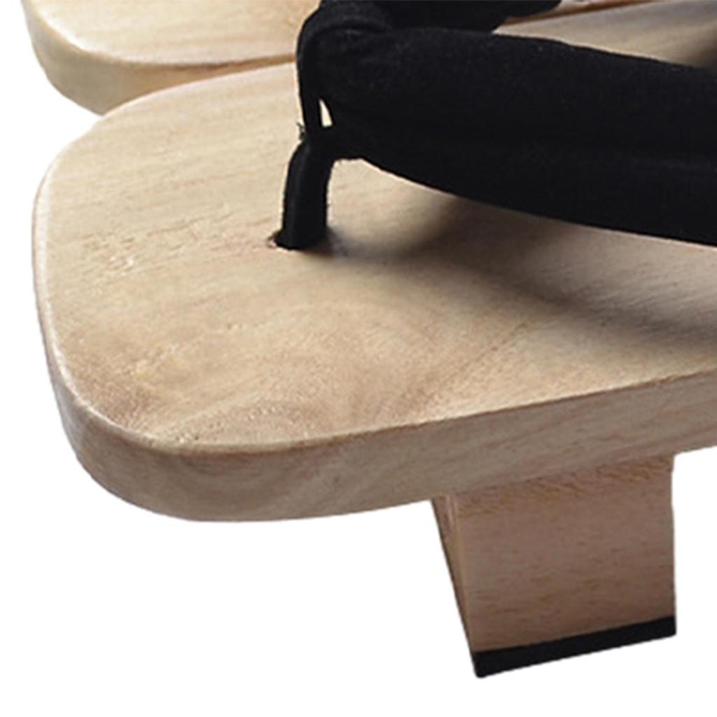 1 Pair of Wooden Clog Sandals Flip Flops Mules with EVA And Tabi Socks for Travel, Apartment, Home,