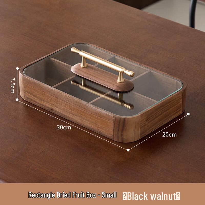 

ZK Solid Wood Divided Dried Fruit Tray with Lid