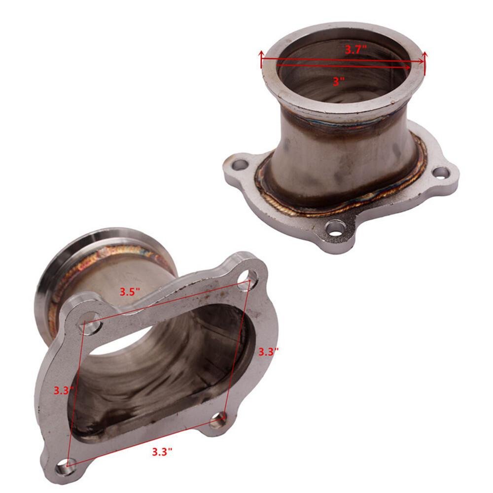 Stainless Steel CT26 Downpipe Turbocharger Flange 4 Bolt 3" V Band Conversion Adaptor for Toyota