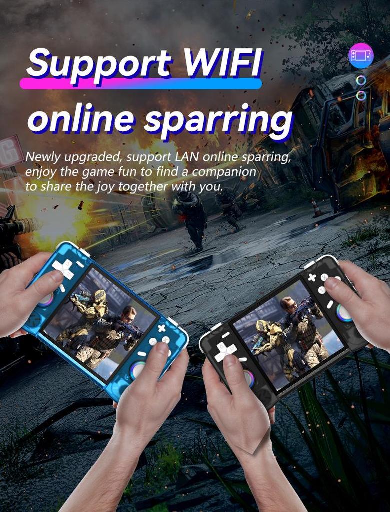 XF40H 4-inch Handheld Console with WIFI for Online Battles, PSP and GBA Compatible