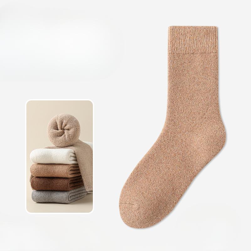 Male Autumn and Winter New Thickened Warm Wool Floor Home Sleep Tube Socks