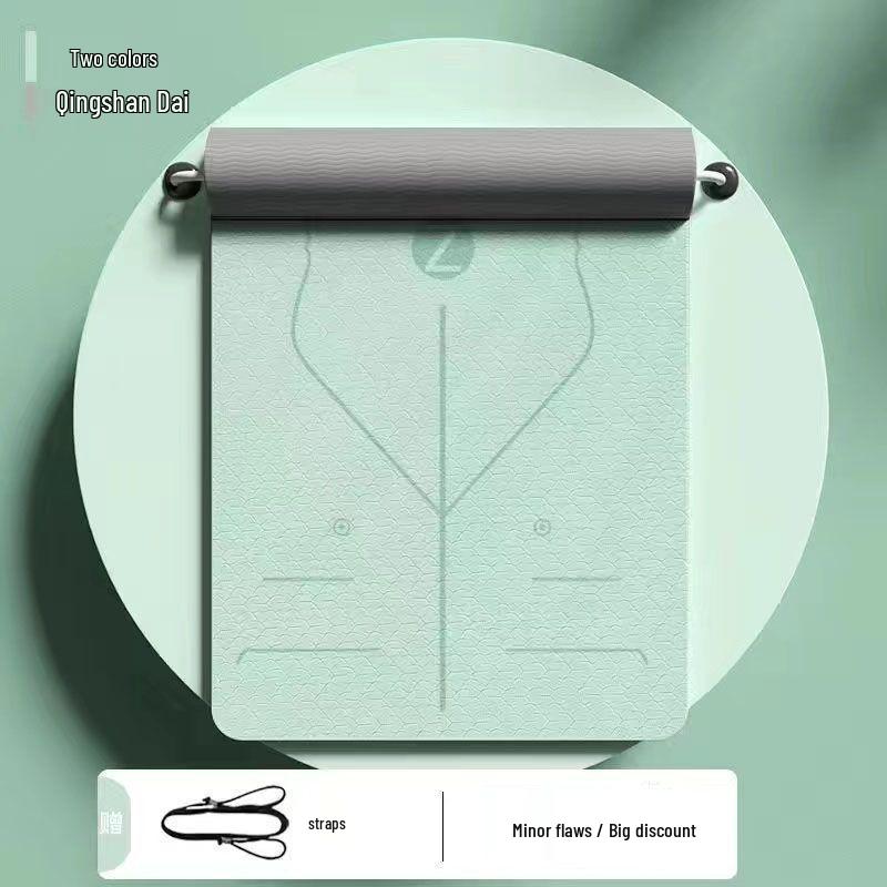 Premium rutschfeste TPE-Yogamatte - Schalldämmung & Stoßabsorption, Verdickt & Verbreitert für geräuschlose Sportarten & Tanz