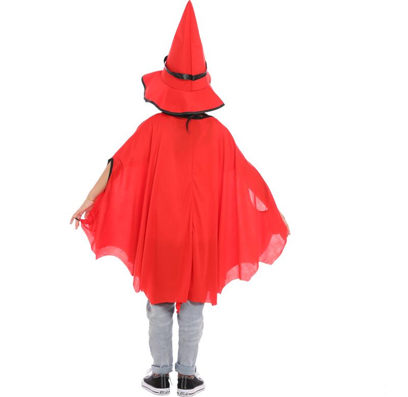 Children's Witch Costume Set: Halloween Cape, Cloak, Hat, and Pumpkin Design