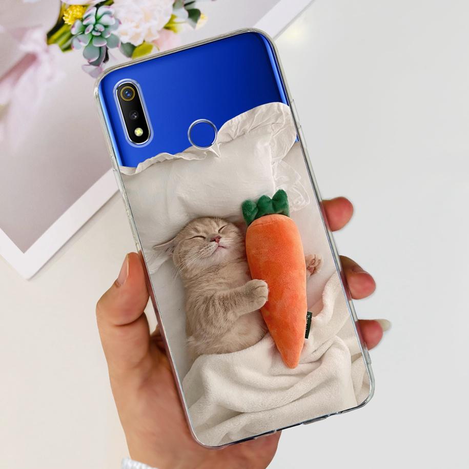 For Realme 3 Pro Case Soft Silicone Marble Butterfly Cover For OPPO Realme 3 Pro RMX1851 Coque Realme3 3i RMX1825 RMX1821 Fundas