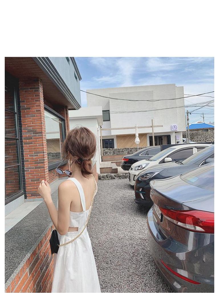 Spring/Summer 2026 French Retro Knee-Length Sleeveless Puff Dress