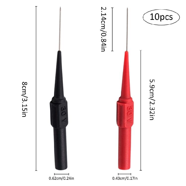 10 Stück Prüfspitze Multimeter-Nadel-Set Drahtbruch-Teststab Prüfspitze Durchmesser 0,7 mm