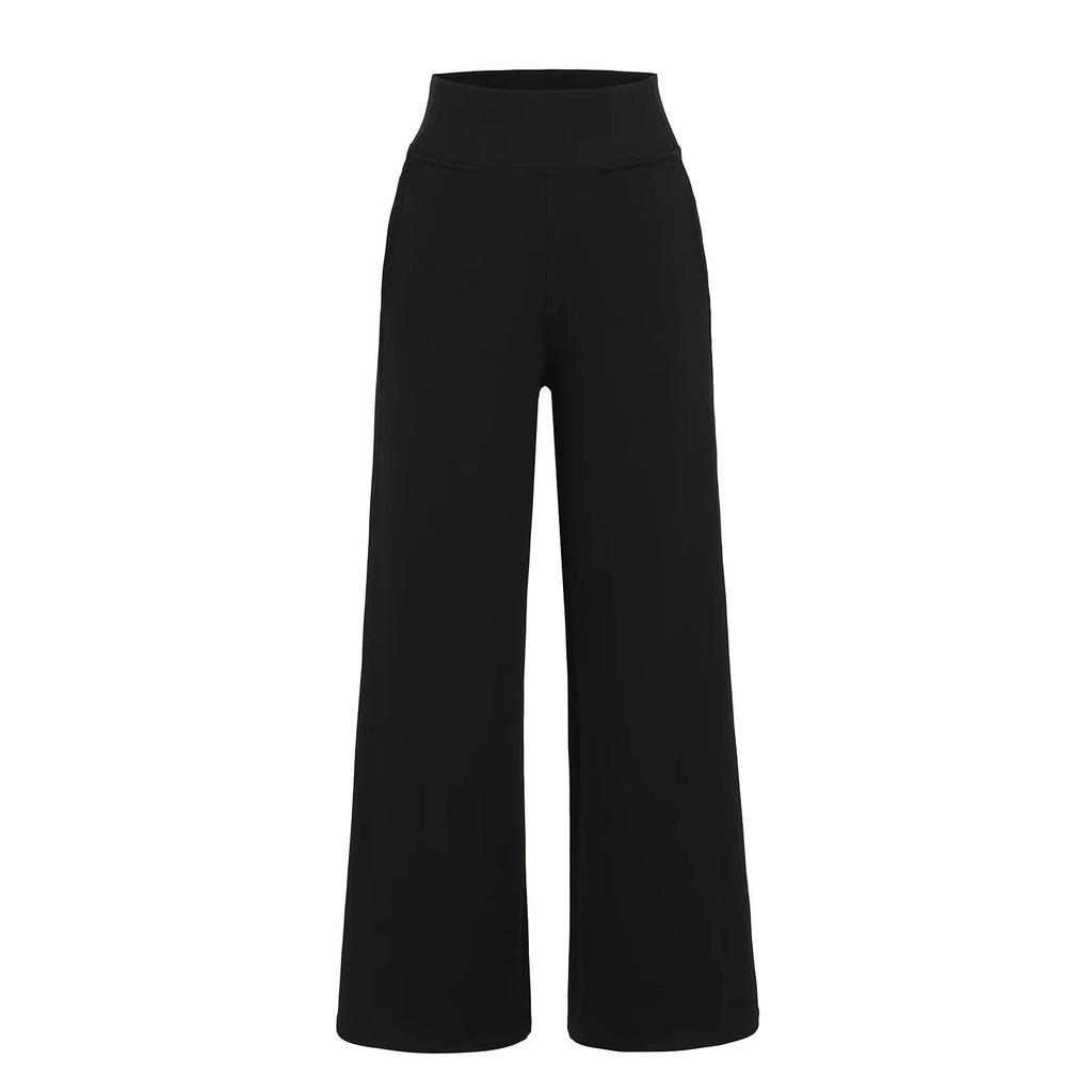Spicy Girl 2025 Stylish High-Waist Wide-Leg Cloud Pants: Versatile, Slimming Sport Casual Wear for Women