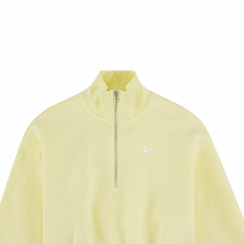 Nike Sports Stand Collar Training Casual Hoodie Women Hoodies Yellow DQ5768-706