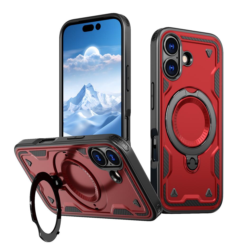 Compatible with iPhone 17 Case Magnetic 360 Rotating Stand Two-in-one Shockproof iPhone 16 Pro Protective Case