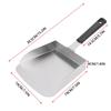 Food Mover Stainless Steel Griddle Scoop Large Heavy Duty Food Shovel Beveled Edges with Handle Griddle Spatula Stir Fry