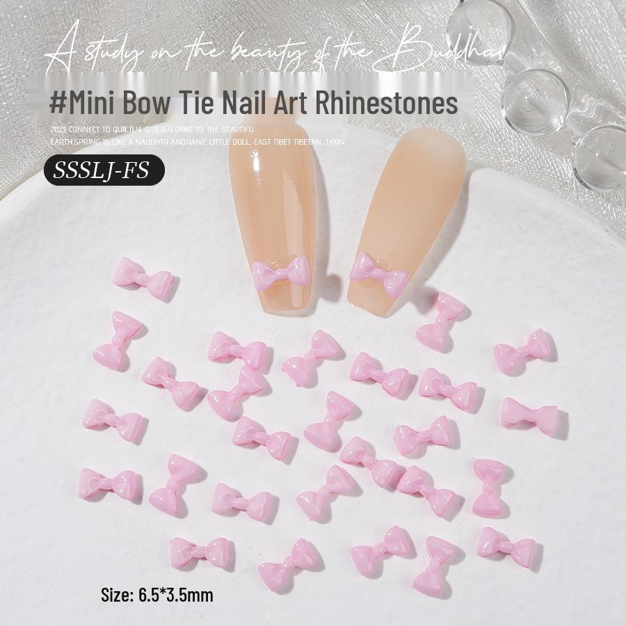 3D Mini Bow Rhinestone Nail Art Decorations - Cute & Versatile