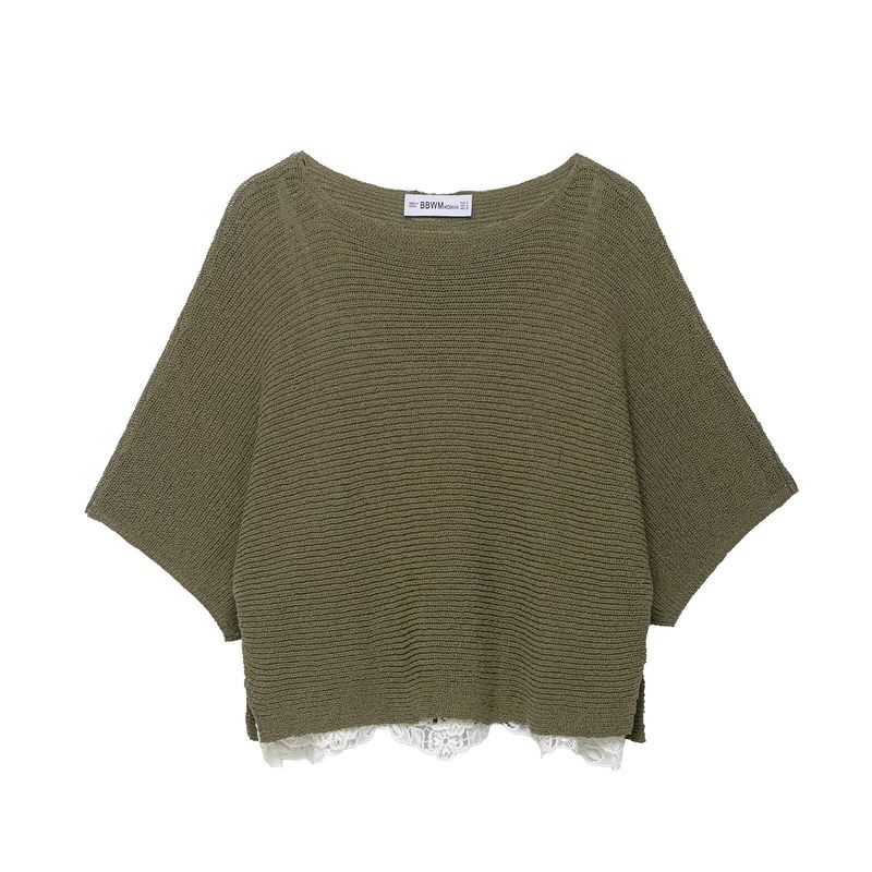 Araltay New Arrival Fashion Style Women's Clothing Fashion All-Match Casual Minimalist Splicing Knitwear Tops 2756134