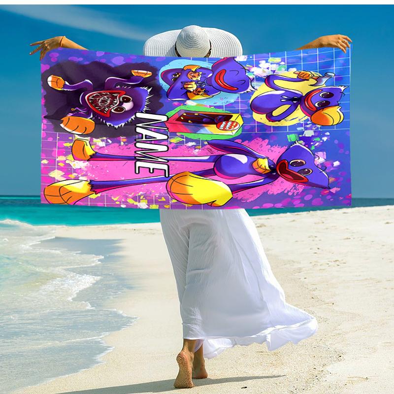 Personalized Customized Proof Beach Towel with Poppy Playtime Pattern - Soft, Absorbent,quick-drying,perfect Swimming,camping&bathing