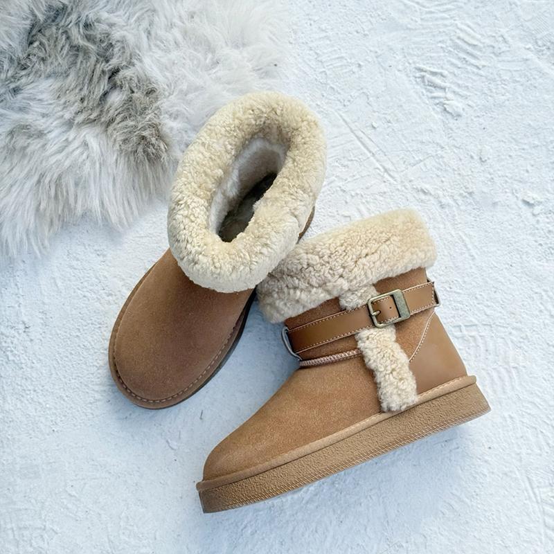 

Antifreeze lamb wool snow boots women s 2025 new winter piled thick wool warm short boots 40 верблюд