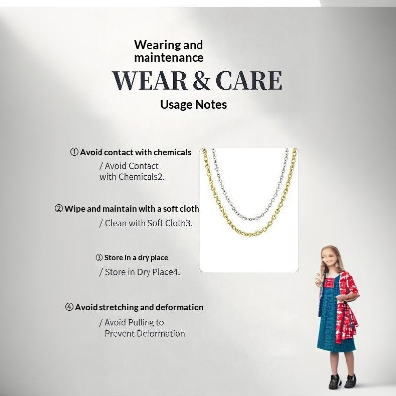 Stainless Steel High Polish Simple Lockbone Chain Unisex Commuter Versatile Non-Fading Basic O-Link Necklace