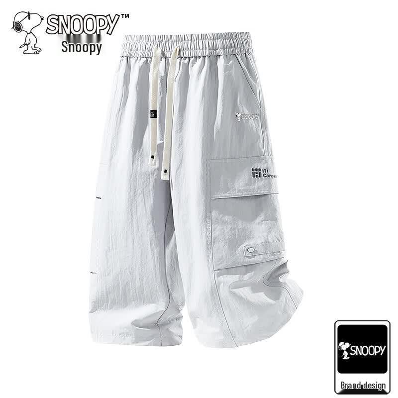 SNOOPY Men s Summer Ice-Feel Quick-Dry Capri Pants M