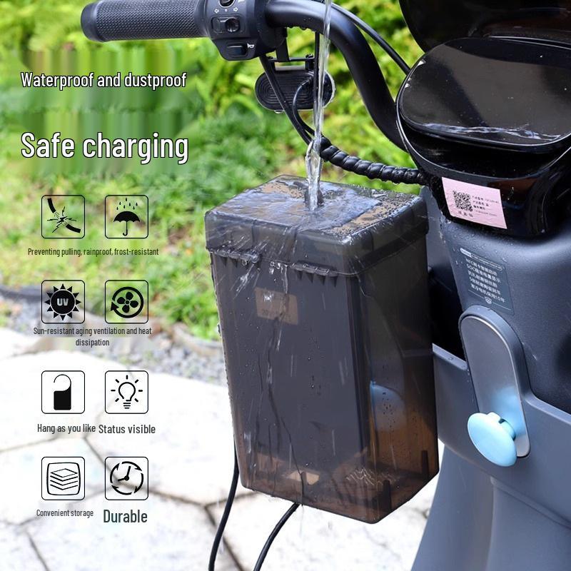 Waterproof Electric Car Charger Storage Box with Free Shipping - Universal Protective Rainproof Cover