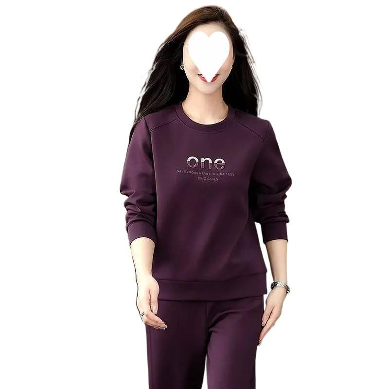 Spring and Autumn Fashion Suit Women's Western Style Casual Two-piece Loose Slim Sportswear