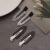 Black White Polka Dot Acrylic Hair Clips Minimalist Secure Hold Suitable for Daily Wear Party Outfits Hair Styling Accessories