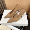 623-12 retro high heels bag head single shoes new spring and summer Korean version pointed head thin heel single shoes simple women's shoes