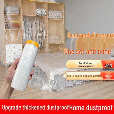 Thickened PE Dustproof Wardrobe & Furniture Cover for Paint and Dust Protection
