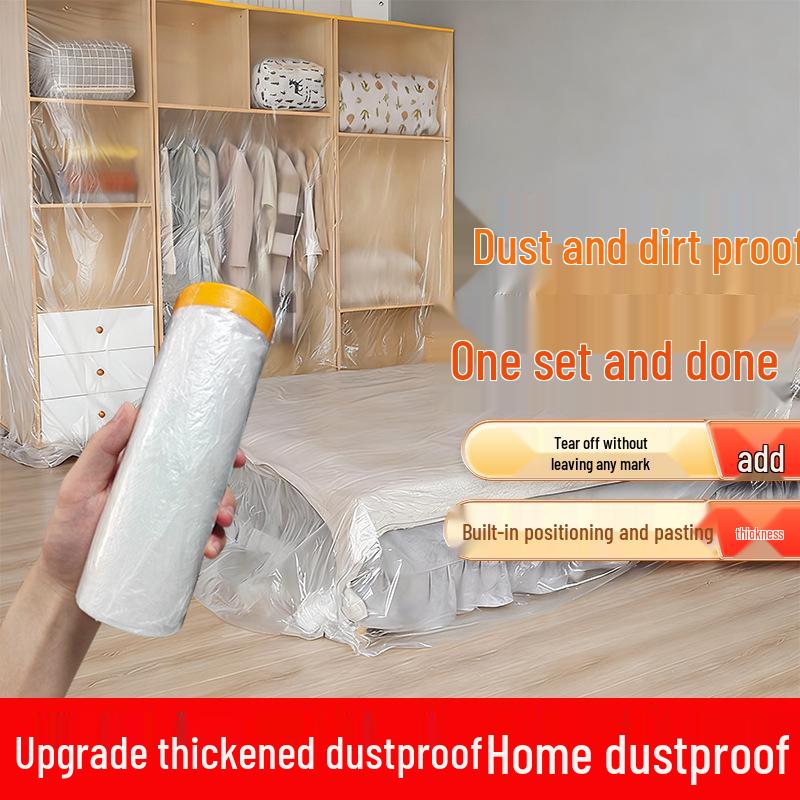 Thickened PE Dustproof Wardrobe & Furniture Cover for Paint and Dust Protection