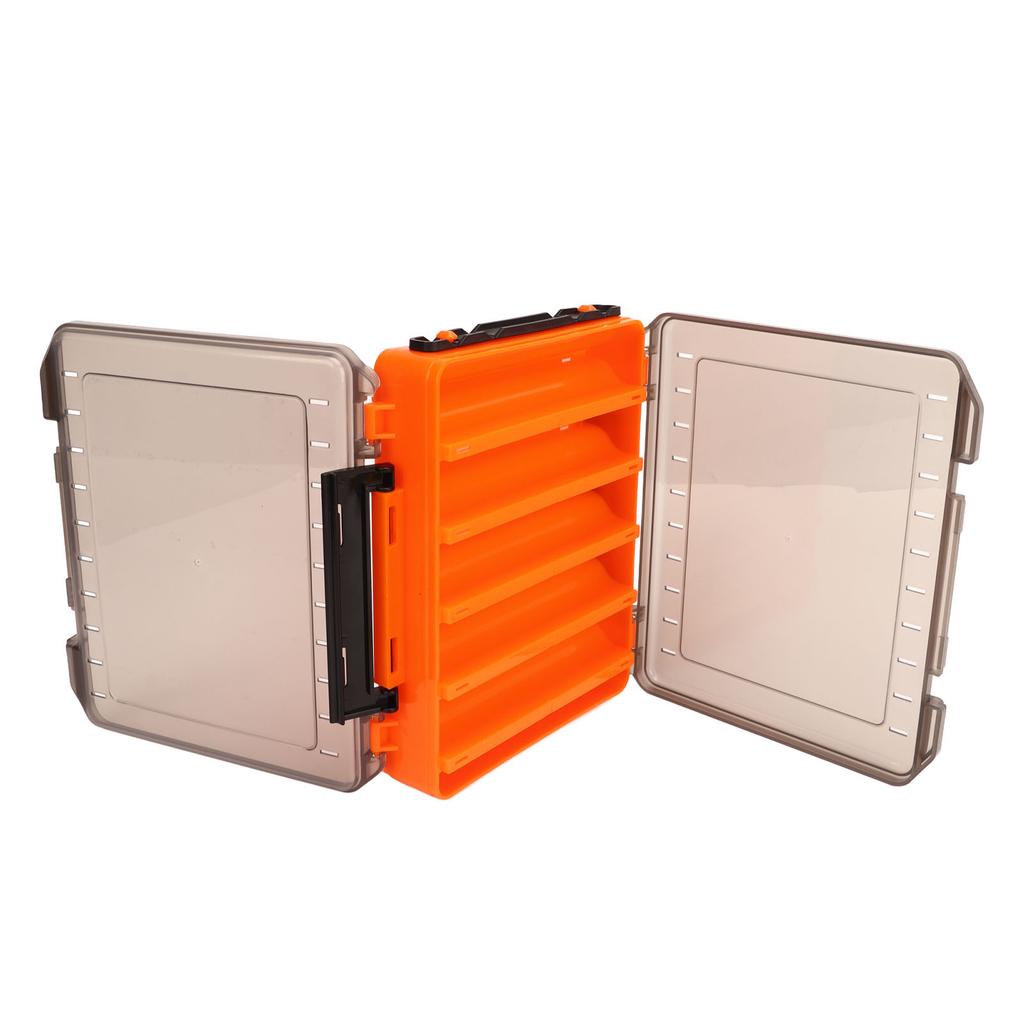 Angelkoffer Doppelseitig Transparentes PP Mehrfachfächer Tackle Aufbewahrungsbox für Köder Outdoor Reise