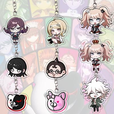Porte-clés Acrylique Danganronpa Toko Tsumiki Monokuma Étudiant Exquis Dessin Animé Anime Charme de Sac Chibi Décoration Accessoires Pendentif