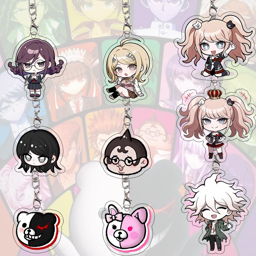 Danganronpa Acryl Schlüsselanhänger Toko Tsumiki Monokuma Exquisiter Schüler Anime Cartoon Taschenanhänger Chibi Dekor Zubehör Anhänger