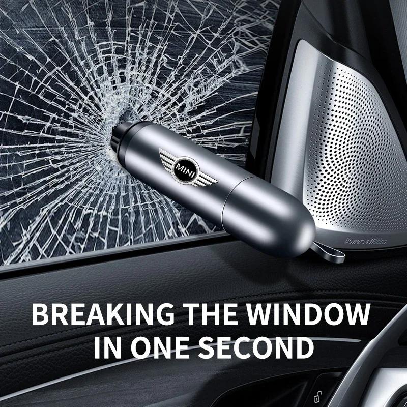 2025 Hot For BMW Car Window Glass Breaker Safety Hammer Emergency Escape Seat Belt Cutter For BMW Mini One S R50 R53 R56 R60 F55
