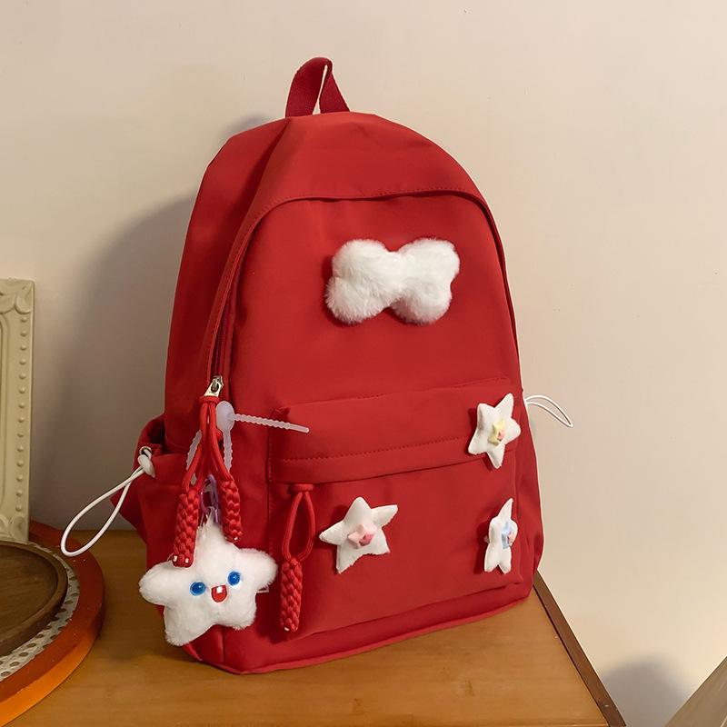 Schoolbags Elementary School Students  Girls Junior High School Students  Solid Color High School Students  College Students  Backpacks